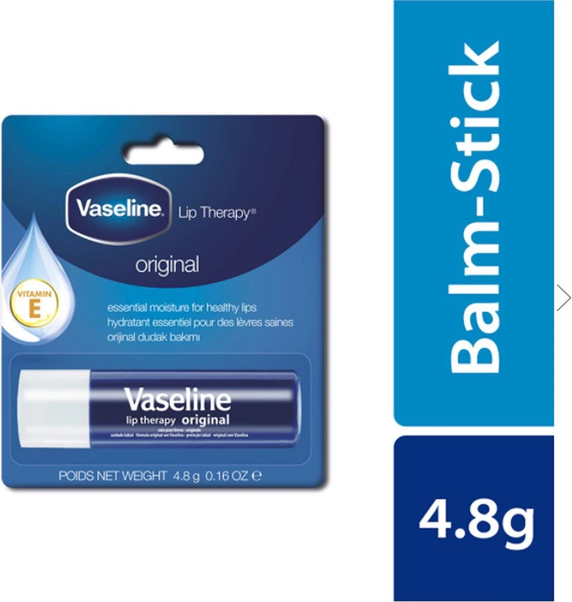 Vaseline® Vaseline Lippenstift Transparant Crème 4.8g Lip Therapy 1 Vaseline® Vaseline Lippenstift Transparant Crème 4.8g Lip Therapy