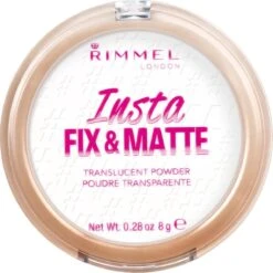 Rimmel London Insta Fix & Matte Make-uppoeder - 01 Clear -Cosmetica Promotiewinkel 1198x1200 97