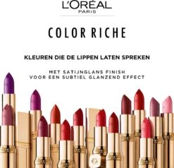 L’Oréal Paris Make-Up Designer Color Riche Satin Lipstick - 231 Sepia Silk - Nude - Verzorgende Lippenstift Met Arganolie Voor Een Comfortabel Gevoel - 4,54 Gr -Cosmetica Promotiewinkel 1200x1158