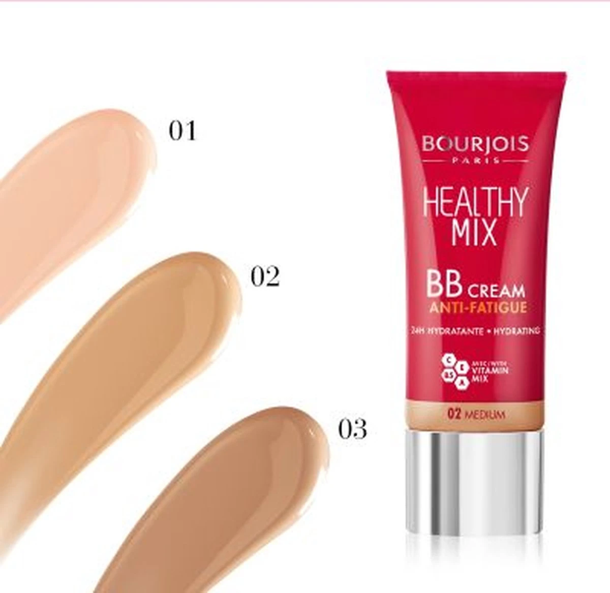 Bourjois Healthy Mix BB Cream Anti Fatigue - 02 Medium Beige 6 Bourjois Healthy Mix BB Cream Anti Fatigue - 02 Medium Beige - Afbeelding 6