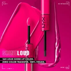 NYX Professional Makeup Shine Loud Pro Pigment Lip Shine - SLHP25 Daring Damsel - Lipgloss - 3.4 Ml -Cosmetica Promotiewinkel 1200x1200 221