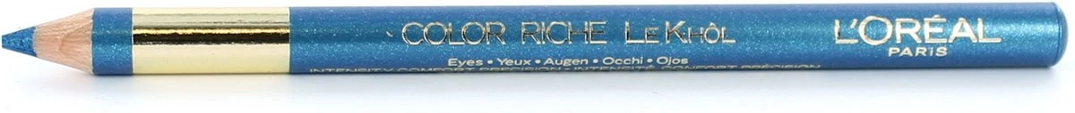 L'Oréal Color Riche Le Khol Oogpotlood - 109 Azure Blue 2 L'Oréal Color Riche Le Khol Oogpotlood - 109 Azure Blue - Afbeelding 2