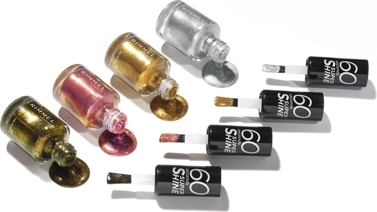 Rimmel London 60 Seconds Nagellak Special Effect Glitter - 33 Zilver 3 Rimmel London 60 Seconds Nagellak Special Effect Glitter - 33 Zilver - Afbeelding 3