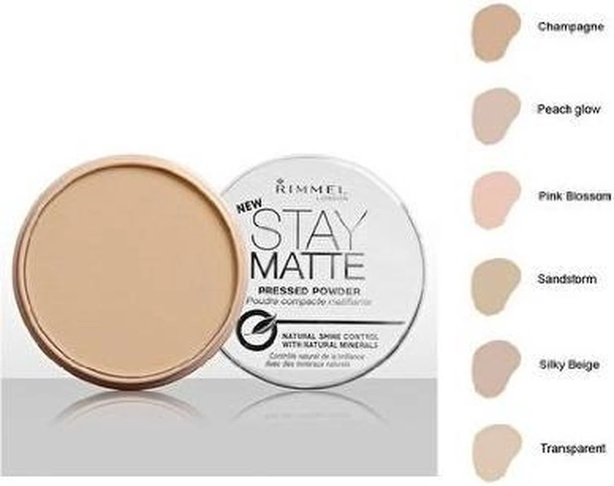 Rimmel London Stay Matte Pressed Powder - 001 Transparent - Powder 15 Rimmel London Stay Matte Pressed Powder - 001 Transparent - Powder - Afbeelding 15