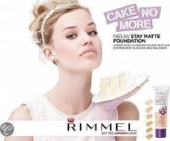Rimmel London Stay Matte Liquid Foundation - 300 Sand -Cosmetica Promotiewinkel 1200x989 2
