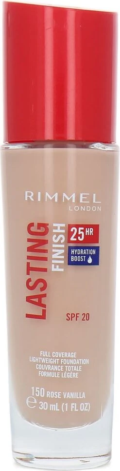 Rimmel London Lasting Finish Foundation - 150 Rose Vanilla -Cosmetica Promotiewinkel 307x1200 9