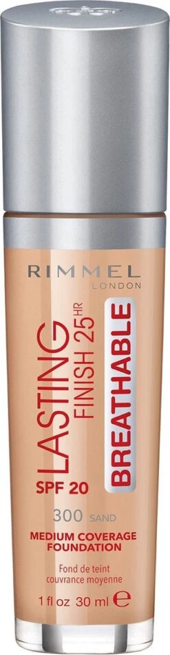 Rimmel London Lasting Finish Breathable Foundation - Sand - Beige -Cosmetica Promotiewinkel 312x1200 11