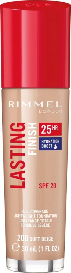 Rimmel London Lasting Finish Foundation - 200 Soft Beige -Cosmetica Promotiewinkel 314x1200 6