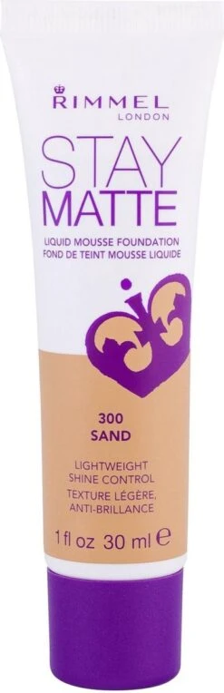 Rimmel London Stay Matte Liquid Foundation - 300 Sand -Cosmetica Promotiewinkel 388x1200 11