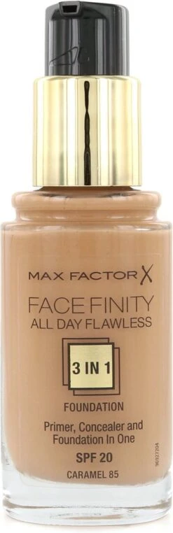 Max Factor Facefinity All Day Flawless 3-in-1 Liquid Foundation - 085 Caramel