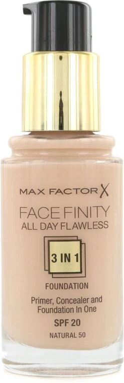 Max Factor Facefinity All Day Flawless 3-in-1 Liquid Foundation - 050 Natural -Cosmetica Promotiewinkel 390x1200 12