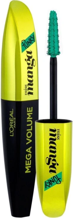 L'Oréal Mega Volume Miss Manga Punky Mascara - Green -Cosmetica Promotiewinkel 406x1200 15