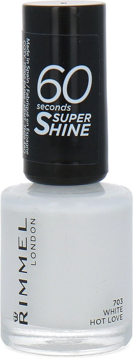 Rimmel London 60 Seconds RO Collectie Nagellak - 703 White Hot Love 2 Rimmel London 60 Seconds RO Collectie Nagellak - 703 White Hot Love - Afbeelding 2