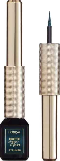 L’Oréal Paris Matte Signature Eyeliner Van Superliner – Matte Liquid Eyeliner – Waterproof - 04 Emeraude – Groen -Cosmetica Promotiewinkel 447x1200 7