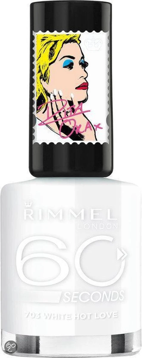 Rimmel London 60 Seconds RO Collectie Nagellak - 703 White Hot Love 4 Rimmel London 60 Seconds RO Collectie Nagellak - 703 White Hot Love - Afbeelding 4