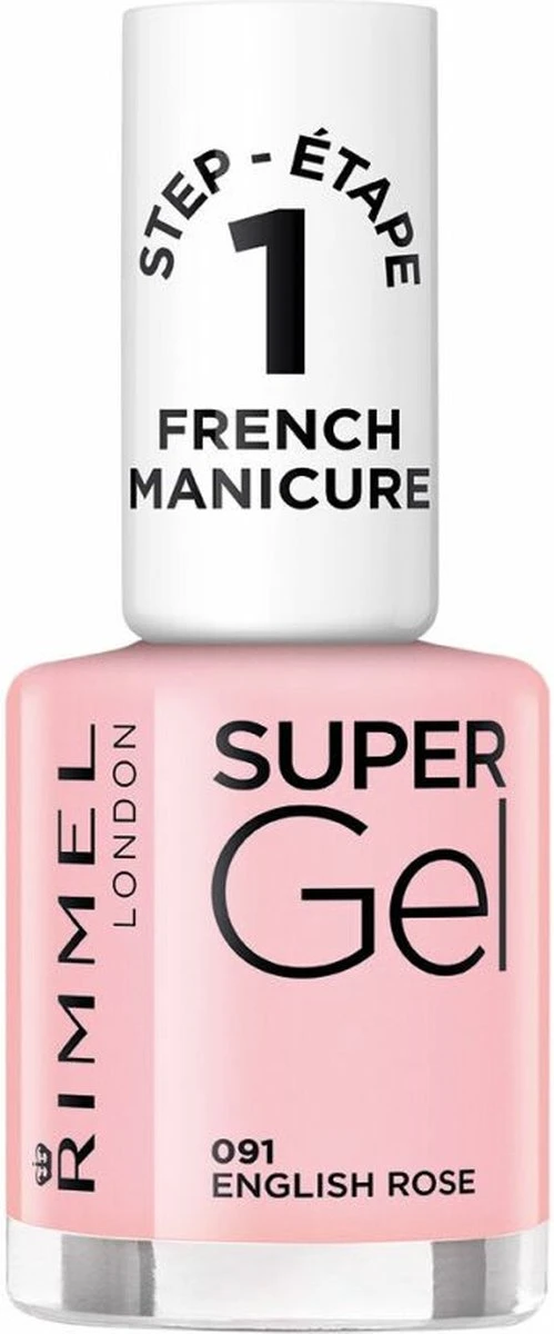 Rimmel London SuperGel French Manicure Nagellak - 091 English Rose 4 Rimmel London SuperGel French Manicure Nagellak - 091 English Rose - Afbeelding 4