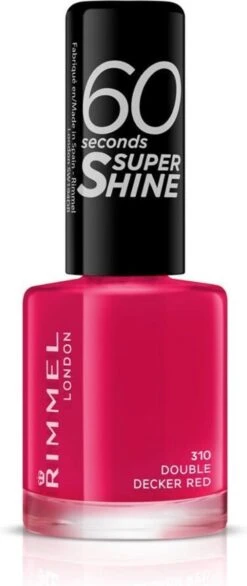 Rimmel London 60 Seconds Super Shine Nagellak - 310 Double Decker Red -Cosmetica Promotiewinkel 506x1200 12
