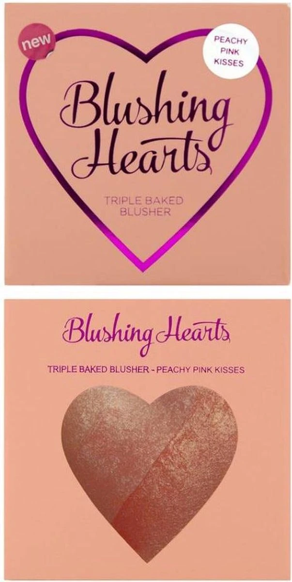 Hearts Blusher - Peachy Pink Kisses 4 Hearts Blusher - Peachy Pink Kisses - Afbeelding 4