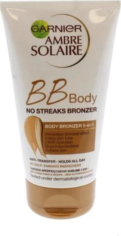 Garnier Ambre Solaire No Streaks BB Body Bronzer - 150 Ml 5 Garnier Ambre Solaire No Streaks BB Body Bronzer - 150 Ml -Cosmetica Promotiewinkel 615x1200 4