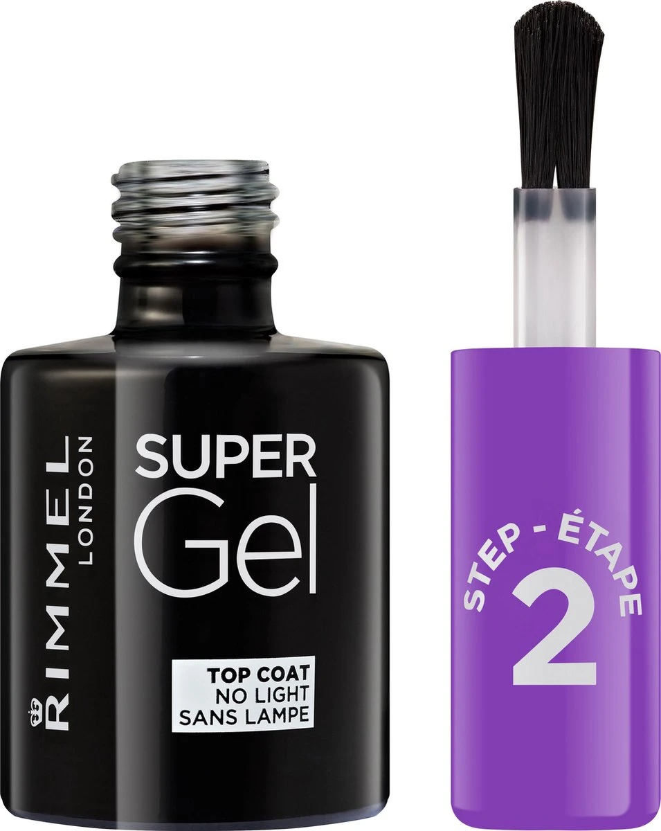 Rimmel London Super Gel Nagellak Stap 2 Top Coat - 00 Transparant 2 Rimmel London Super Gel Nagellak Stap 2 Top Coat - 00 Transparant - Afbeelding 2
