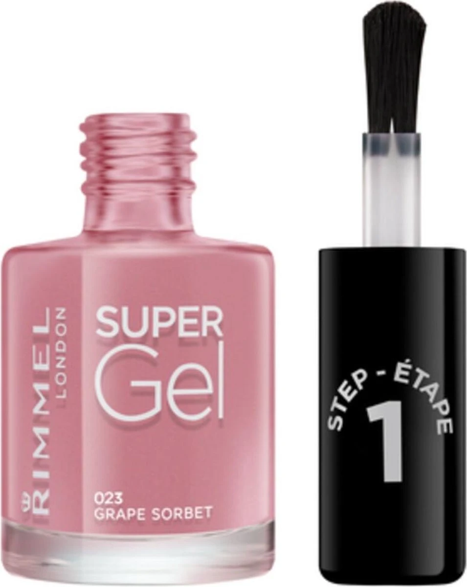 Rimmel London Super Gel Nagellak - 023 Grape Sorbet 2 Rimmel London Super Gel Nagellak - 023 Grape Sorbet - Afbeelding 2
