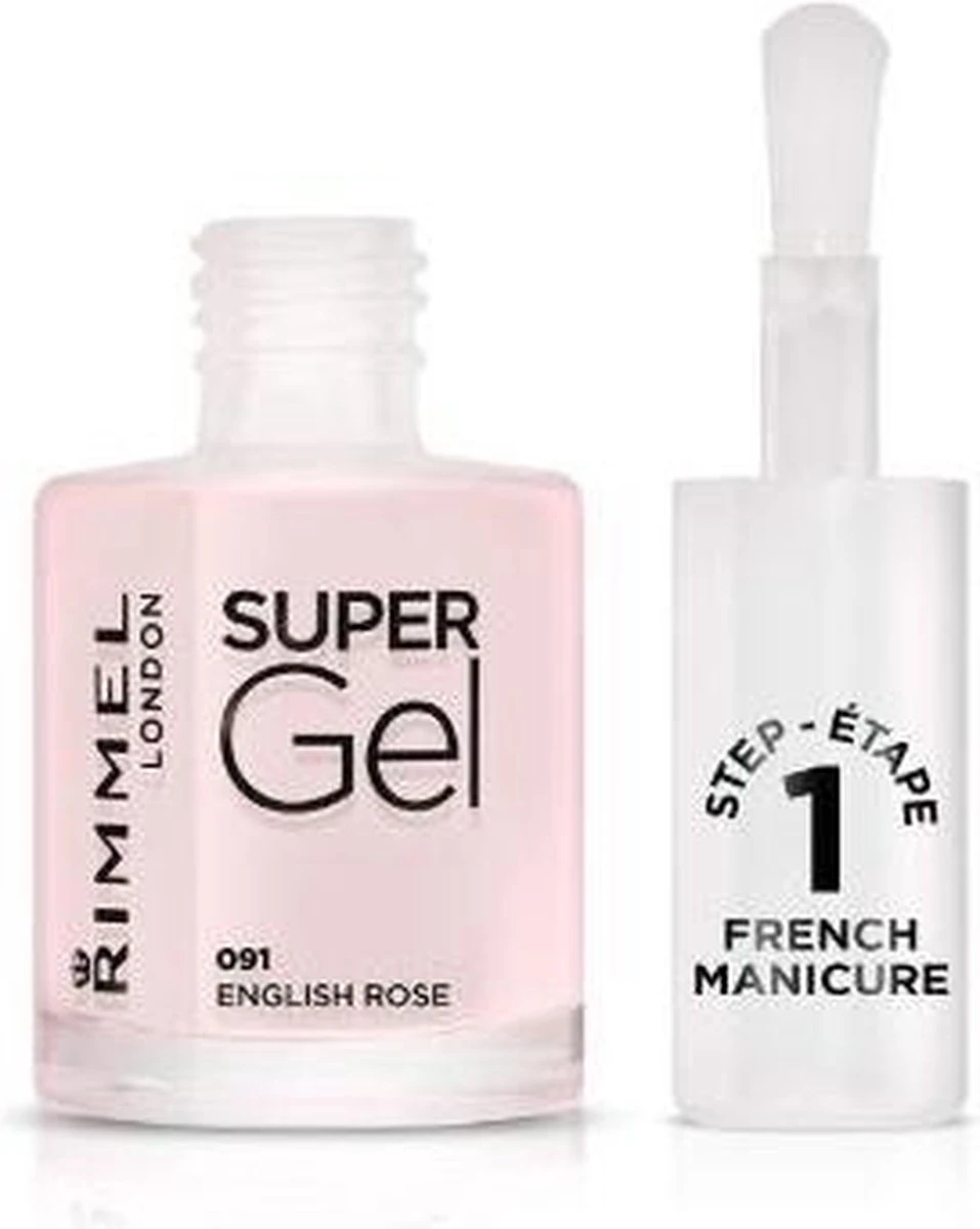 Rimmel London SuperGel French Manicure Nagellak - 091 English Rose 2 Rimmel London SuperGel French Manicure Nagellak - 091 English Rose - Afbeelding 2