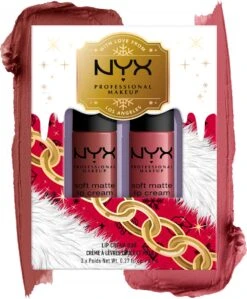 NYX Professional Makeup - Holidays 2022 Mrs Claus - Soft Matte Lip Cream Duo 02 - Roze -Cosmetica Promotiewinkel 990x1200 1
